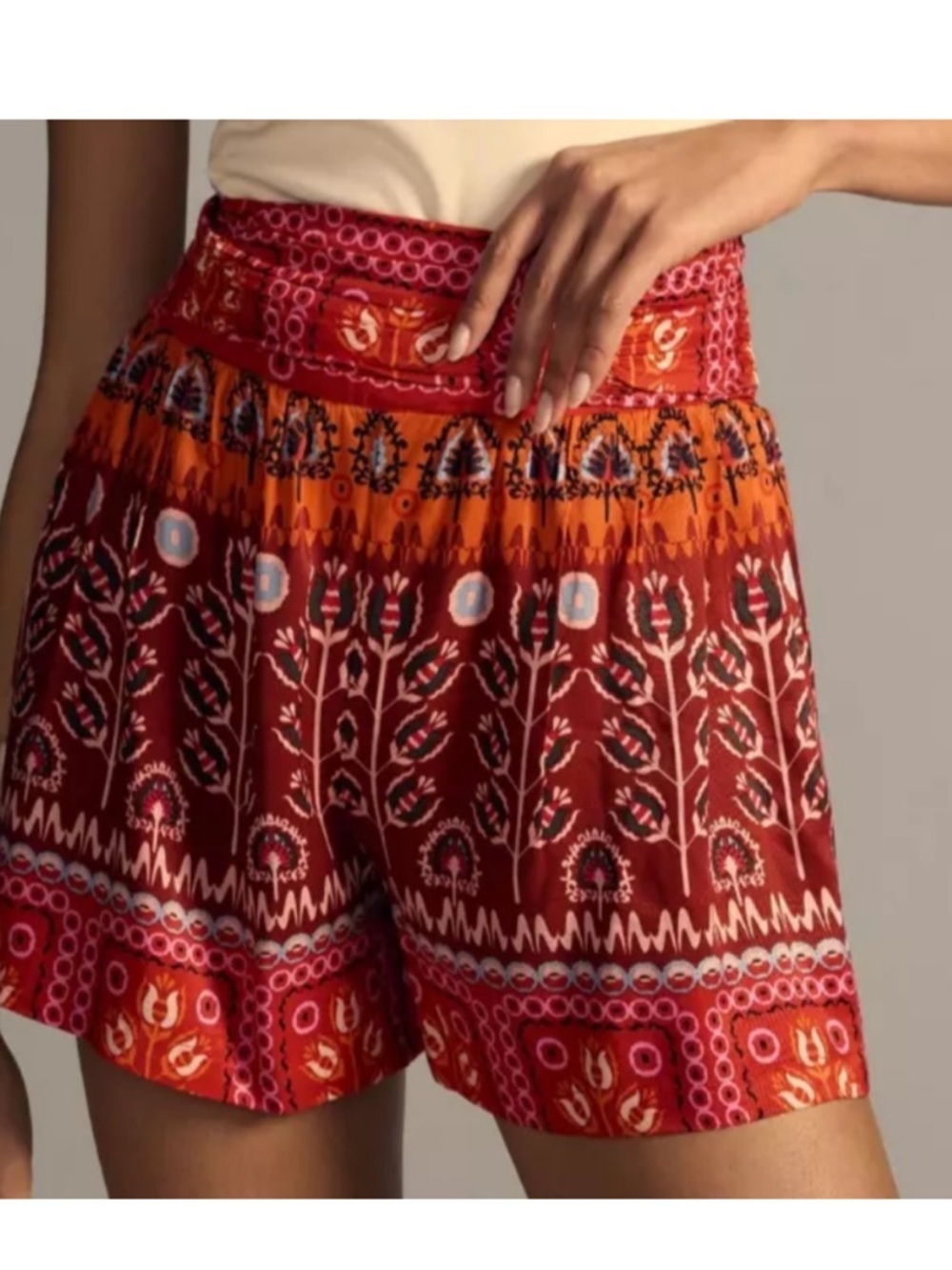 Anthropologie Ruched Wide-Leg Shorts Size Medium NWT
